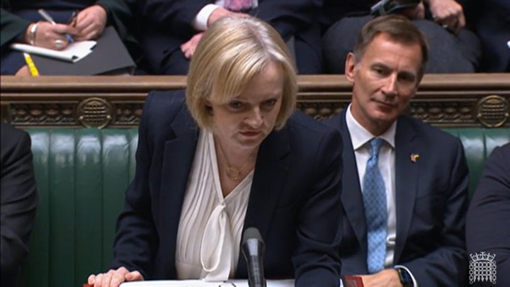 Prime Minister Liz Truss speaks during Prime Minister's Questions in the House of Commons, London.