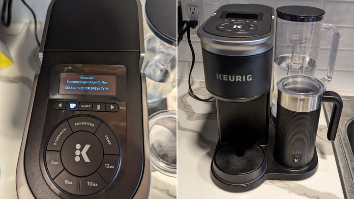 The Keurig K-Cafe Smart coffee maker comes with a built-in frother and smart technology that recognizes K-Cup pods.