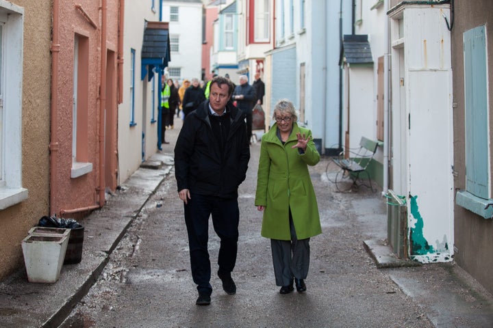 Sheryll Murray campaigning with former PM David Cameron.