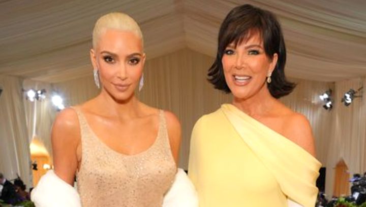 Kim Kardashian and Kris Jenner at the Met Gala in May 2022.