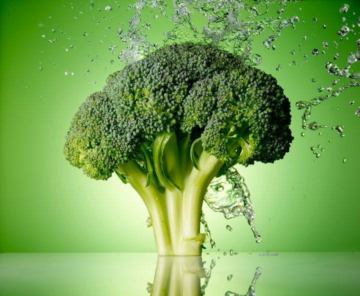 Storing broccoli stalks in a vase of water, like you'd treat flowers, can help prolong their life.