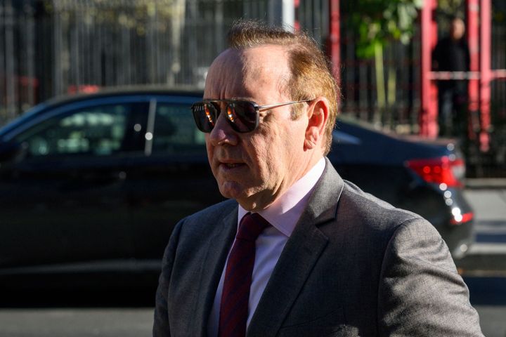 Kevin Spacey arrives at United States District Court for the Southern District of New York on October 19, 2022, in New York City.