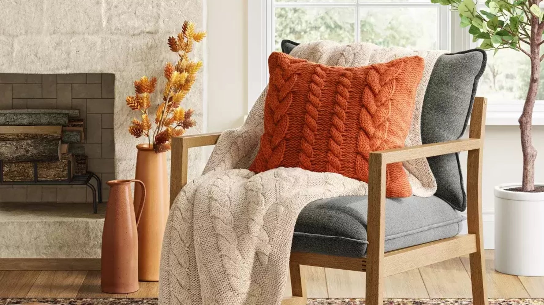 Orange throw hotsell