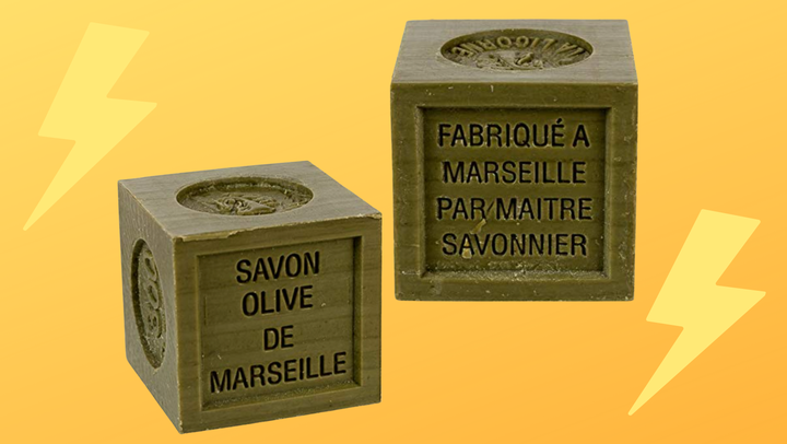 This French olive oil soap cube will last for months. 