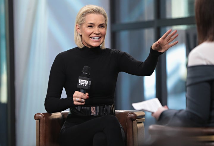 Yolanda Hadid visits Build Studios on Jan. 10, 2018, in New York City.