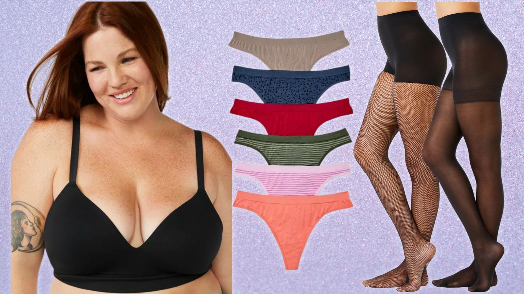 Joyspun Women's Cotton Bikini Panties, 6-Pack, Sizes S to 2XL