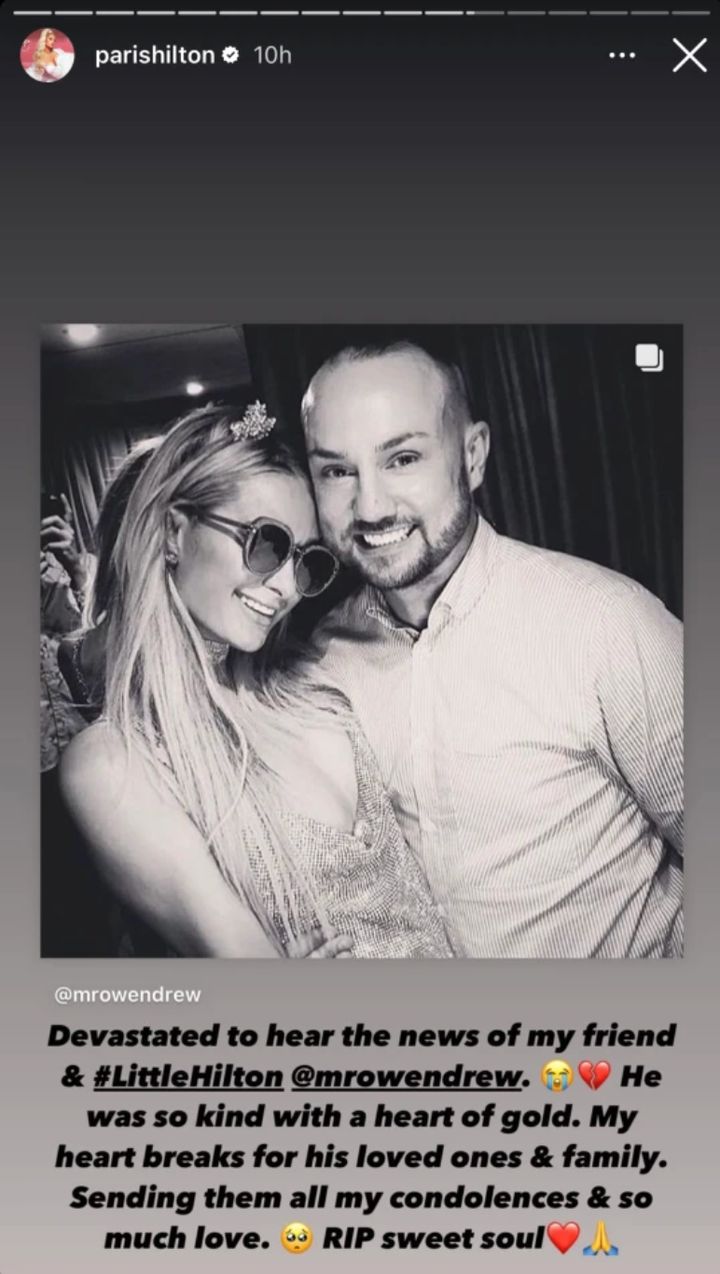 Paris Hilton paid tribute on Instagram