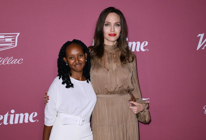 Zahara Jolie-Pitt with her mom, Angelina Jolie.