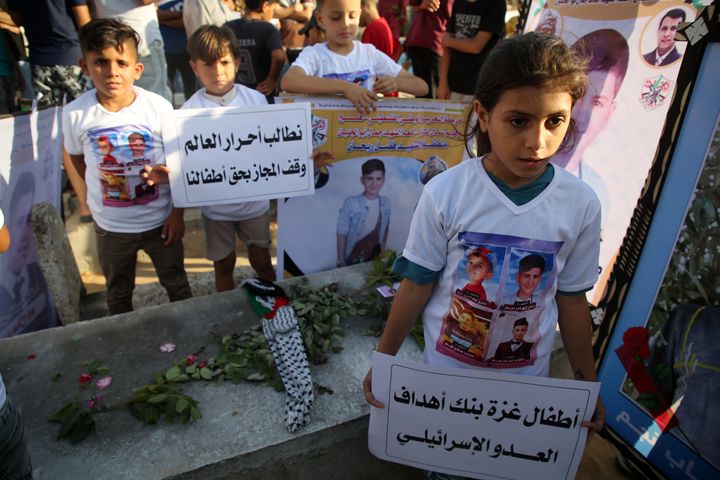 Συγγενείς πέντε νεκρών παιδιών που σκοτώθηκαν από τις ισραηλινές δυνάμεις (16 Αυγούστου 2022)