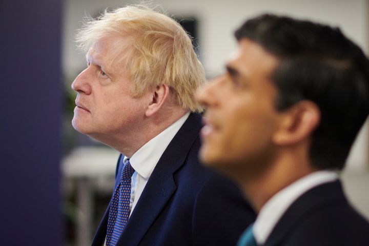 Boris Johnson with his then-chancellor Rishi Sunak in 2020 – Sunak is now prime minister, after Johnson withdrew from the Tory Party contest