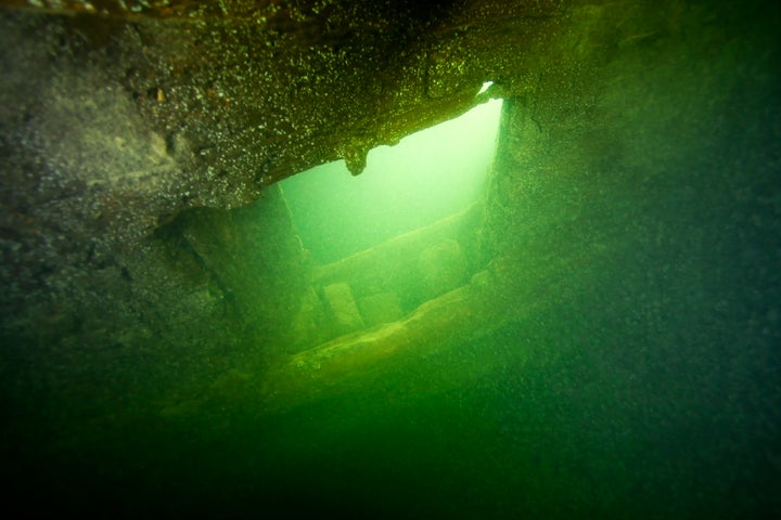 This undated photo shows the wreck of a ship in the waters off Vaxholm, Sweden. Marine archaeologists in Sweden say they have found a 17th century warship that was the sister ship of the Vasa, a famed vessel that sank on its maiden voyage and is now on display in a Stockholm museum. (Jim Hansson/Vrak – Museum of Wrecks via AP)