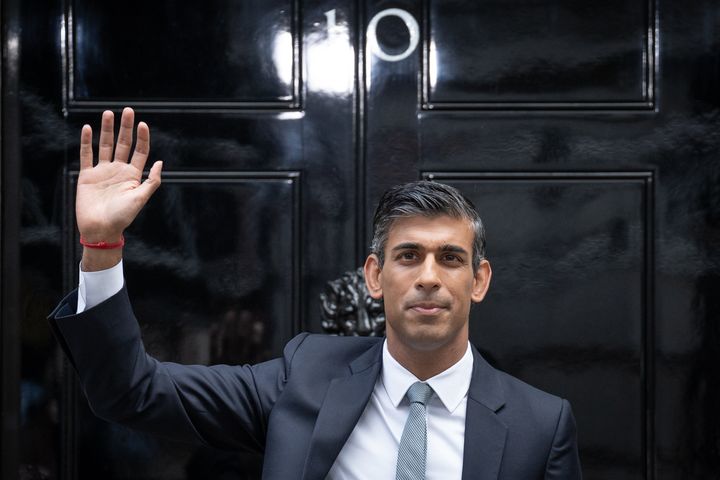 Rishi Sunak after making a speech outside 10 Downing Street, London, after meeting King Charles III and accepting his invitation to become Prime Minister.