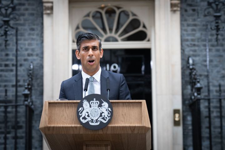 Rishi Sunak makes his first speech as PM outside 10 Downing Street.