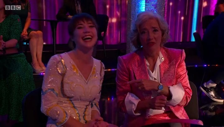 Emma with her daughter in the Strictly audience