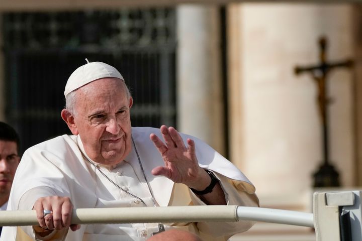 Ο Πάπας Φραγκίσκος στην πλατεία του Αγίου Πέτρου στο Βατικανό, Τετάρτη 26 Οκτωβρίου 2022.