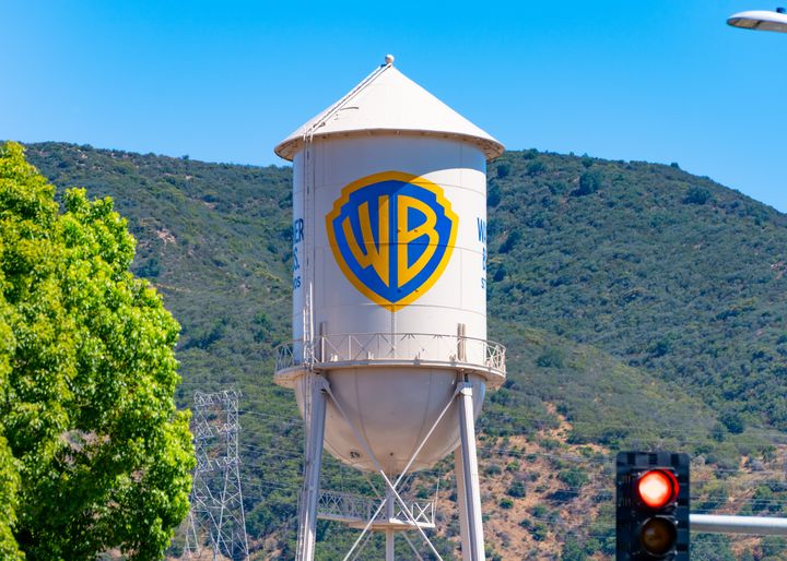 The Warner Bros. water tower on the studio lot on June 24, 2022, in Burbank, California.