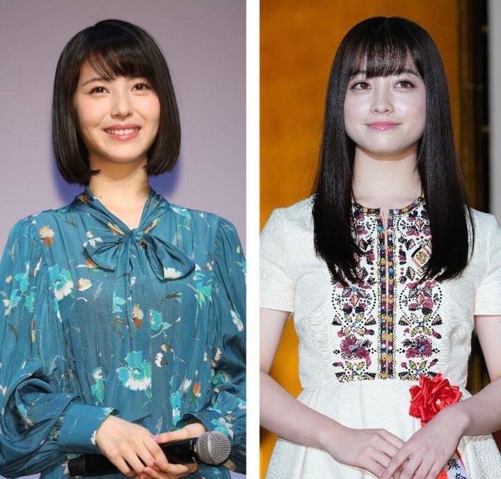 俳優の橋本環奈さん（右）と浜辺美波さん（左）