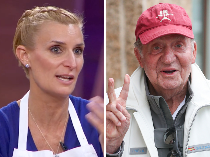 María Zurita, concursante de la actual edición de 'MasterChef Celebrity' y el rey emérito, durante su visita a Sanxexo. María Zurita, concursante de la actual edición de 'MasterChef Celebrity' y el rey emérito, durante su visita a Sanxexo.