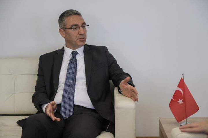 Συνάντηση του υπουργού Μετανάστευσης και Ασύλου, Νότη Μηταράκημε τον Πρέσβη της Τουρκίας στην Ελλάδα, Burak Ozugergin, την Δευτέρα 10 Φεβρουαρίου 2020. (EUROKINISSI/ΓΙΑΝΝΗΣ ΠΑΝΑΓΟΠΟΥΛΟΣ)