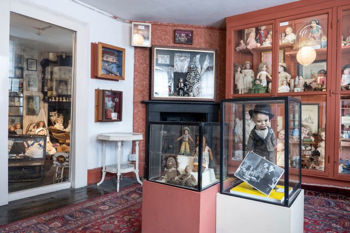 At Pollock's Toy Museum in central London, adult visitors often avoid the porcelain doll exhibit. 