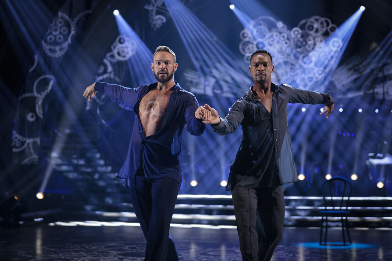 John Whaite and Johannes Radebe during last year's Strictly Come Dancing