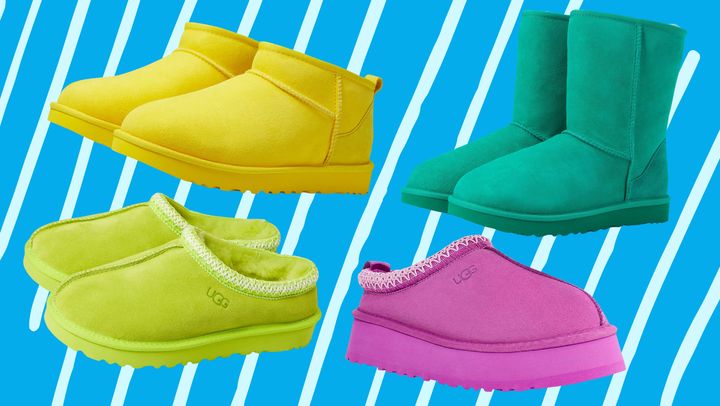 A selection of bright Uggs from Zappos. 