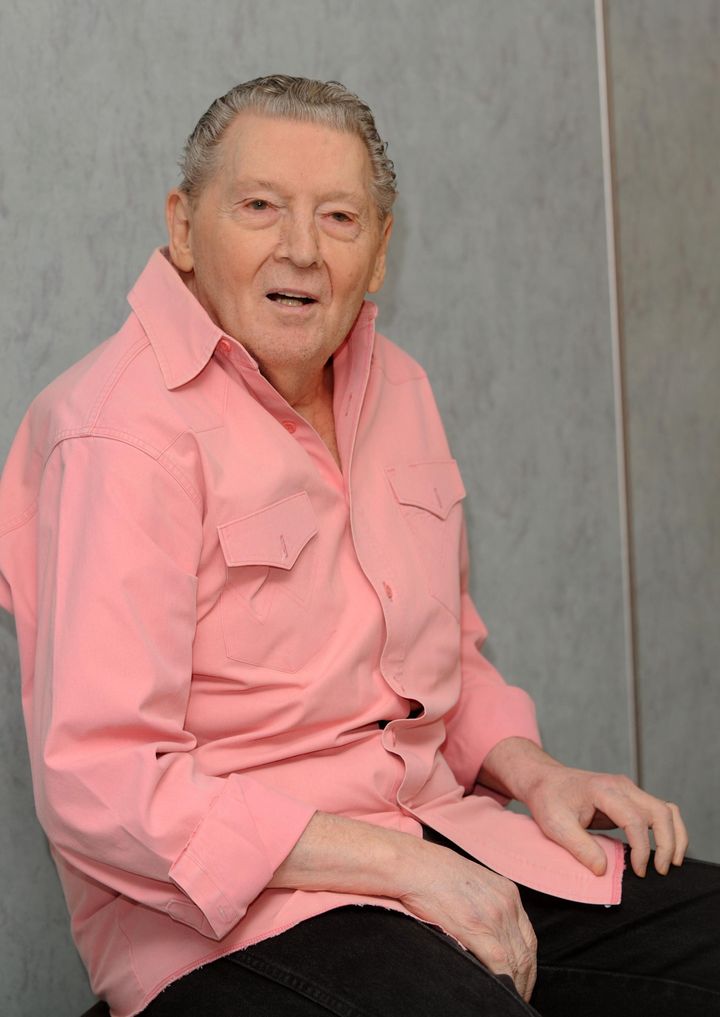 Jerry Lee Lewis pictured during a photocall and press conference at the Royal Garden Hotel in Kensington, west London, in 2008.
