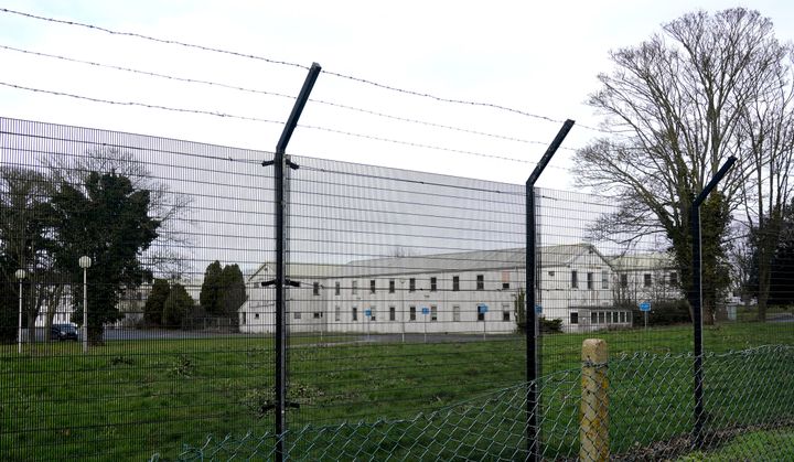 The migrant processing site in Manston, Kent.