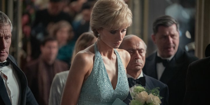 Elizabeth Debicki in character as Diana in the new season of The Crown