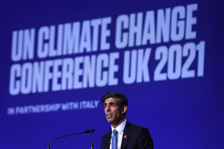 Sunak attending Cop26 in 2021 when he was chancellor