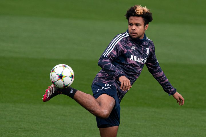 U.S. soccer player Weston McKennie, pictured at practice for Juventus FC in the Italian league, is one of several injury concerns for the Americans heading into the World Cup. 