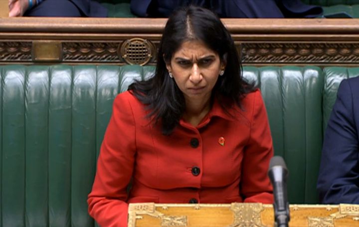 Home secretary Suella Braverman in the House of Commons on Monday.