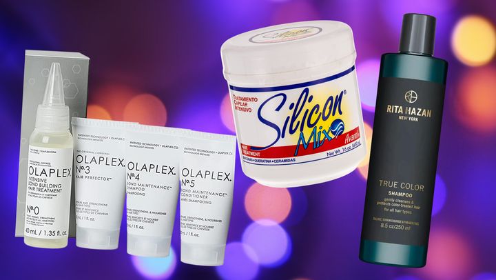 Hair stylist-recommended products for color-treated hair.