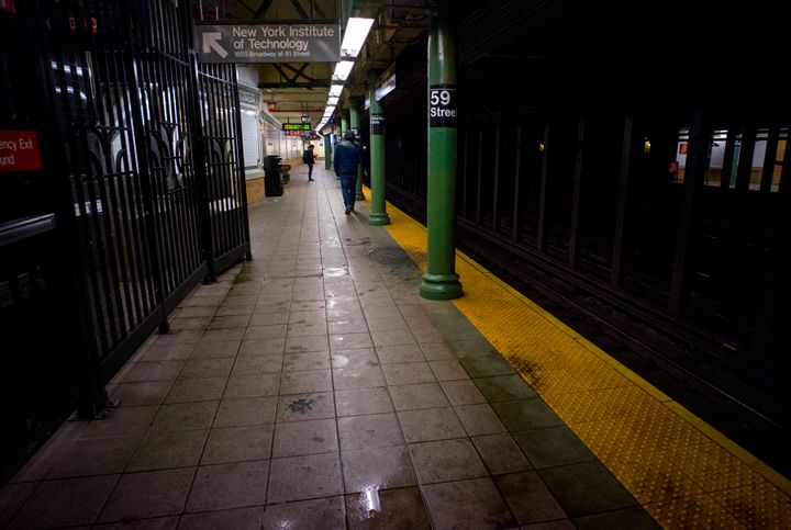 The subway platform at 59th Street-Columbus Circle, as seen Jan. 26, 2015. 