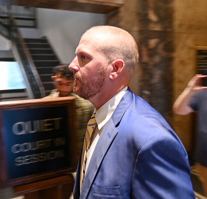 Former Kansas City Chiefs assistant coach Britt Reid was sentenced on Tuesday to three years in prison for driving drunk, speeding and hitting two parked cars last year, leaving a 5-year-old girl with a serious brain injury. (Chris Ochsner/The Kansas City Star via AP, File)