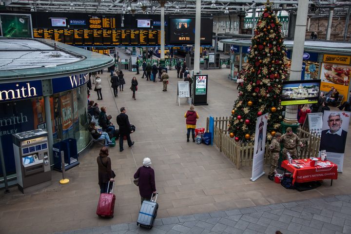 Many will be travelling home for Christmas by train