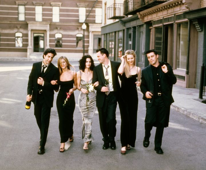 The cast of Friends pictured during the show's heyday
