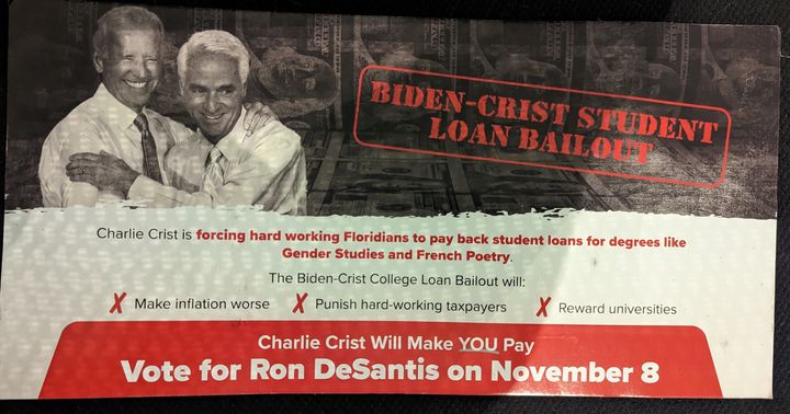 A mailer sent from the DeSantis campaign to Florida voters.