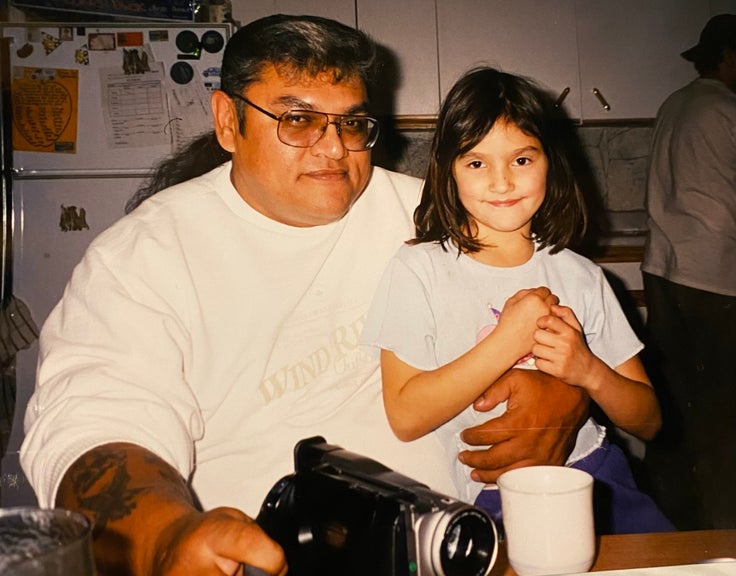 The author with her paternal grandfather, who as a child was taken from his family.