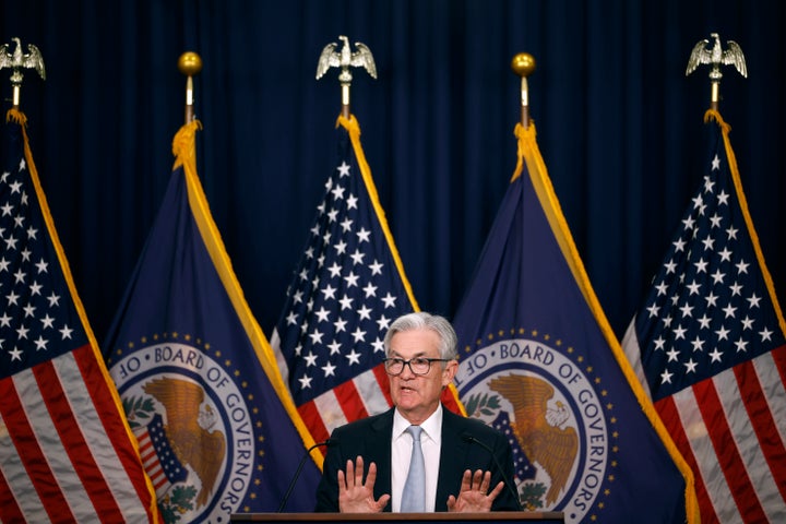 U.S. Federal Reserve Bank Board Chairman Jerome Powell delivers opening remarks during a news conference following a meeting of the Federal Open Market Committee (FMOC) at the bank headquarters on November 02, 2022 in Washington, DC. (Photo by Chip Somodevilla/Getty Images)