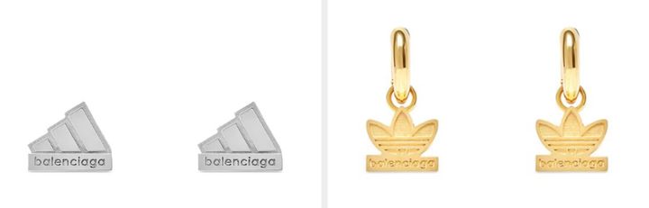 A steal: the Adidas / Balenciaga earrings.