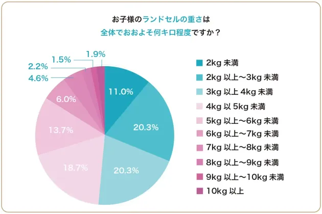 ランドセルの重さの調査結果