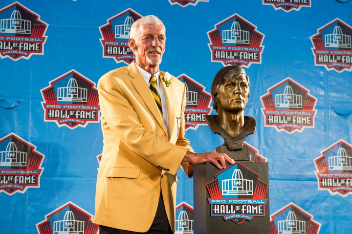 Ray Guy is inducted into the Pro Football Hall of Fame in 2014.