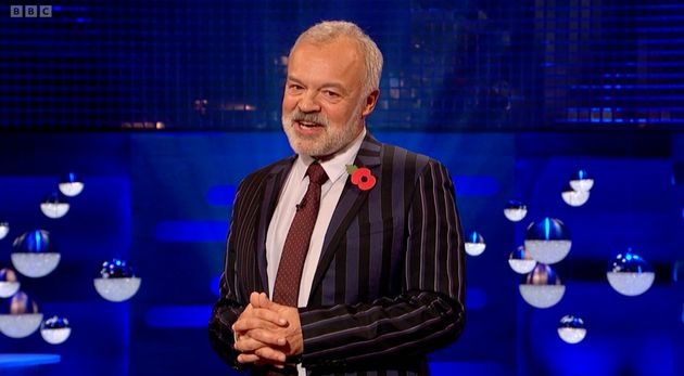 Graham Norton pictured during Friday's edition of his BBC talk show