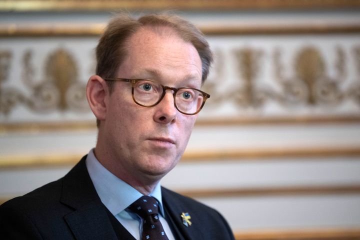 Ο υπουργός Εξωτερικών της Σουηδίας Τομπάιας Μπίλστρομ, στο Υπουργείο Εξωτερικών στη Στοκχόλμη, κατά την διάρκεια συνέντευξης στο Associated Press την Δευτέρα, 24 Οκτωβρίου 2022.
