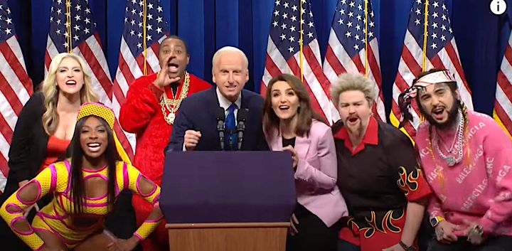"Joe Biden" comes up with a last-minute slate of "sizzling" Democratic candidates on the cold open of "Saturday Night Live."