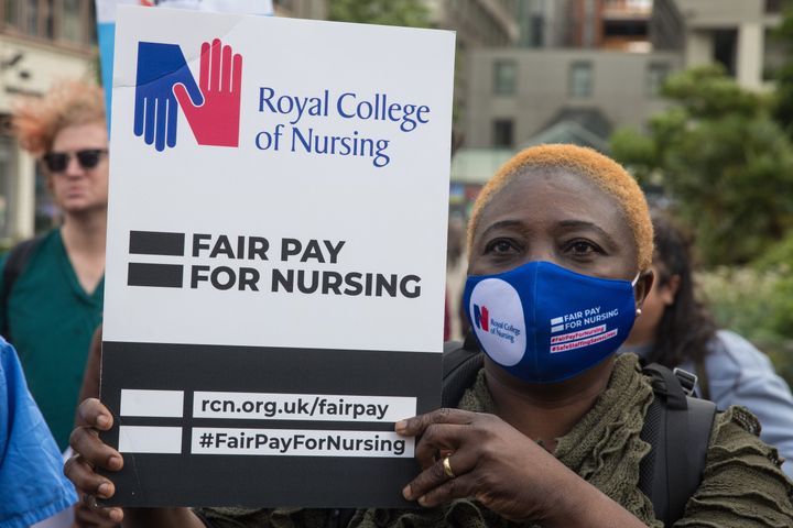 Nurses are campaigning for a pay rise of 5% above inflation.