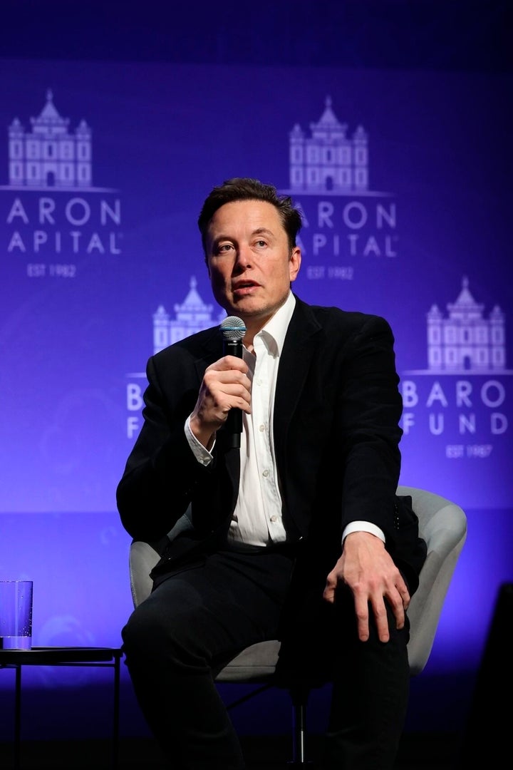 Tesla CEO and new Twitter owner Elon Musk speaks at the 29th Annual Baron Investment Conference in New York City on Friday, Nov. 4, 2022.