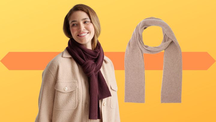 This scarf is as cozy as it is luxurious.