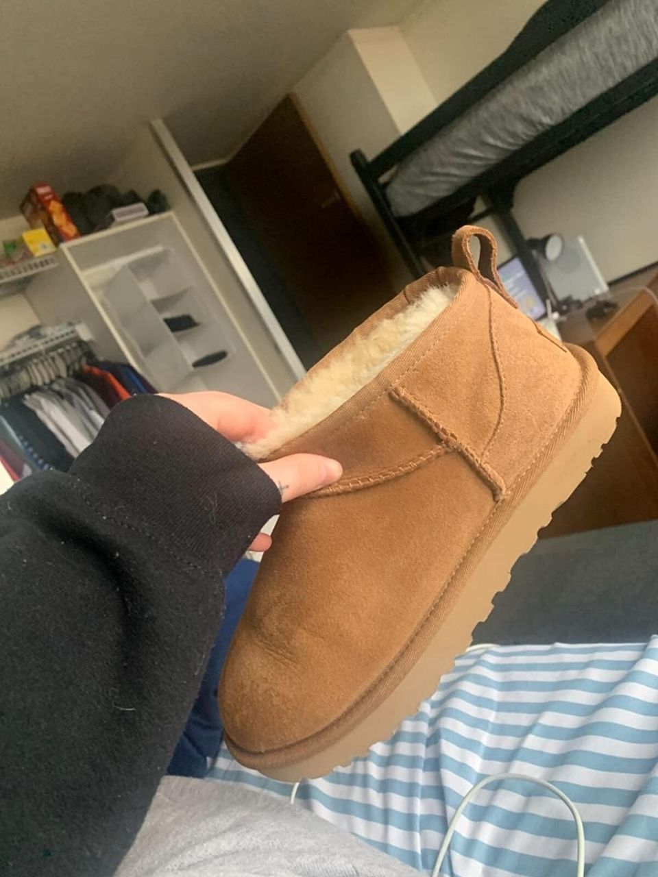 A pair of classic and comfy mini Ugg boots